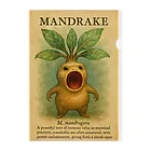 beastyの魔法植物図鑑「マンドレイク」イラスト Clear File Folder