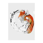 Ryokucha-Hiの二つ巴紋 Clear File Folder