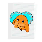 LalaHangeulのLop eared rabbit(ロップイヤーラビット) 英語バージョン Clear File Folder