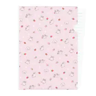 しらたまちゃんSHOPu〜🐽のイチゴとしらたまちゃん（ピンク） Clear File Folder