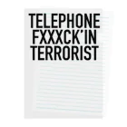  ｵｻｹﾉﾐﾀｲ｡のTELEPHONE FXXXCK’IN TERRORIST WHITE Clear File Folder