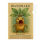 beastyの魔法植物図鑑「マンドレイク」イラスト Clear File Folder