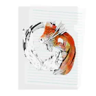 Ryokucha-Hiの二つ巴紋 Clear File Folder