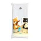 ちまちま羊毛フェルト（グッズ）のまめしば釣り Clear Multipurpose Case