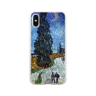 SONOTENI-ARTの005-003　ゴッホ　『糸杉と星の見える道』　クリア　スマホケース　iPhone XS/X専用デザイン　CC2 Clear Smartphone Case