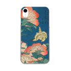 SONOTENI-ARTの003-003　葛飾北斎　『芍薬　カナアリ』　クリア　スマホケース　iPhone XR専用デザイン　CC3 Clear Smartphone Case