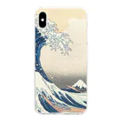 SONOTENI-ARTの003-001　葛飾北斎　『富嶽三十六景　神奈川沖浪裏』　クリア　スマホケース　iPhone XSMax専用デザイン　CC7 Clear Smartphone Case