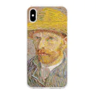 SONOTENI-ARTの005-001　ゴッホ　『麦わら帽子を被った自画像』(1887年）　クリア　スマホケース　iPhone XSMax専用デザイン　CC7 Clear Smartphone Case