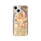 SONOTENI-ARTの014-010　アルフォンス・ミュシャ　『時の流れ：昼の輝き』　クリア　スマホケース　iPhone 13mini/12mini/11Pro専用デザイン　CC4 Clear Smartphone Case