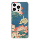 SONOTENI-ARTの003-003　葛飾北斎　『芍薬　カナアリ』　クリア　スマホケース　iPhone 14ProMax/14Plus/13ProMax/12ProMax/11ProMax専用デザイン　CC5-2 Clear Smartphone Case