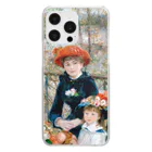 SONOTENI-ARTの016-005　ルノワール　『二人の姉妹（テラスにて）』　クリア　スマホケース　iPhone 14ProMax/14Plus/13ProMax/12ProMax/11ProMax専用デザイン　CC5-2 Clear Smartphone Case