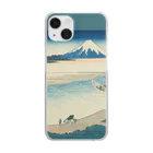 SONOTENI-ARTの003-006　葛飾北斎　『富嶽三十六景　武州玉川』　クリア　スマホケース　iPhone 14/14Pro/13/13Pro/12/12Pro/11専用デザイン　CC5-1 Clear Smartphone Case