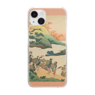 SONOTENI-ARTの003-012　葛飾北斎　『百人一首　乳母かゑとき　猿丸太夫』　クリア　スマホケース　iPhone 14/14Pro/13/13Pro/12/12Pro/11専用デザイン　CC5-1 Clear Smartphone Case
