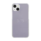 「Birth Day Colors」バースデーカラーの専門店の5月15日の誕生色「ラベンダー・グレー」 Clear Smartphone Case