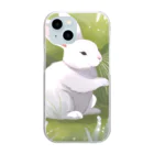 しろこまやのうさぎのお散歩 Clear Smartphone Case