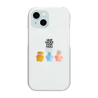 mojojojoの3匹 Clear Smartphone Case
