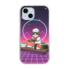 Neon Cat UniverseのSushi Chef Cat | Neon Cat Universe Clear Smartphone Case