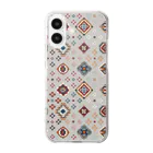 IZANAMI by Akane Yabushitaのコーカサス絨毯・グリッド（ホワイト） Clear Smartphone Case