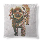 Yuhki | おばけのゆうき 公式オンラインショップのトイプードルのあん(ちぎり絵/青) Cushion