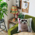 ねこの森でお散歩のお目々くりくりにゃんこ Cushion