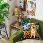 Naoki21のDOG x HALLOWEEN 03🟦(濃色用) Cushion