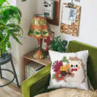 NAKAYUKA Online shopのハリネズミ&ブーケ Cushion
