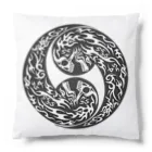 Ａ’ｚｗｏｒｋＳの合わせ髑髏二つ巴 薄墨（オリジナル家紋シリーズ） Cushion