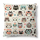 18ban's shopのフクロウドット柄 Cushion