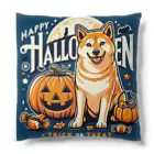 Naoki21のDOG x HALLOWEEN 03🟦(濃色用) Cushion