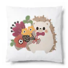 NAKAYUKA Online shopのハリネズミ&ブーケ Cushion