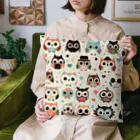 18ban's shopのフクロウドット柄 Cushion