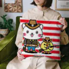 「ホップ・ステップ・ニャンズ」グッズストアのホップ・ステップ・ニャンズ【カウボーイにゃんこ＆ひよこ】 Cushion