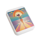 エイエイショップの光に向かって走る女子のグッズ Flat Tin Case