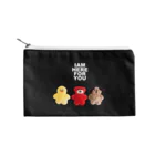 mojojojoの3匹(濃い色用2) Flat Pouch