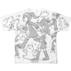 岸べぇSHOPの宇宙ガール＆CAT All-Over Print T-Shirt :back