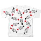 かまたクリーニング SUZURI支店の鳥になれなかったTV：画伯オリジナル All-Over Print T-Shirt :back