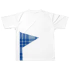 KEN's☆BASEBALL FAN SHOPのチェック柄スター blue All-Over Print T-Shirt
