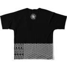 TAIYAKI INSANITYの青海波ストリート鯛焼き All-Over Print T-Shirt :back