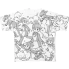 岸べぇSHOPの宇宙ガール＆CAT All-Over Print T-Shirt