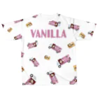 バニラde高収入ショップ［SUZURI店］の【フルグラフィック】バニラトラック×お金A All-Over Print T-Shirt