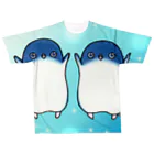 ヤママユ(ヤママユ・ペンギイナ)のふたごのフェアリーペンギン(kirakira) All-Over Print T-Shirt