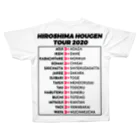 方言屋のやっさんの広島弁ライブグッズ風三本の矢Tシャツ【ホワイト】 All-Over Print T-Shirt