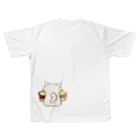 絵娯クリエイトのひのもとにゃんこ®️ 太鼓 / 雪ちゃん All-Over Print T-Shirt