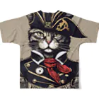 Jj-O_O-Jjの猫海賊団シリーズ★Duke船長 All-Over Print T-Shirt :back