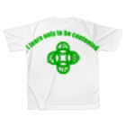 『Nothing Is Real』-- IN SUZURIの吾唯足知（われただたりるをしる。ショルダーアーチ・緑・英語 All-Over Print T-Shirt :back