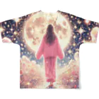 すのこのこ×にーぶ7の夜のパジャマ散歩～きらめく都会バージョン All-Over Print T-Shirt :back