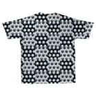 ｉＯｉ　ドット柄 水玉模様 専門店のホワイトパール&ブラックパールドット フルグラフィック All-Over Print T-Shirt