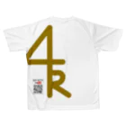 刺青 彫虎ARTのフォーティーアール前後BIGロゴ All-Over Print T-Shirt