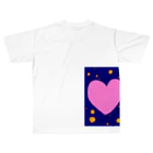 1080shopのハートと夜空 All-Over Print T-Shirt