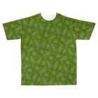 B-catの微生物パターン緑_フルグラTシャツ All-Over Print T-Shirt